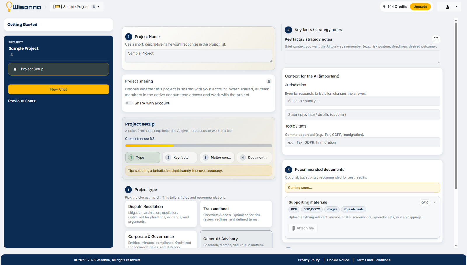 Wisanna Legal Dashboard